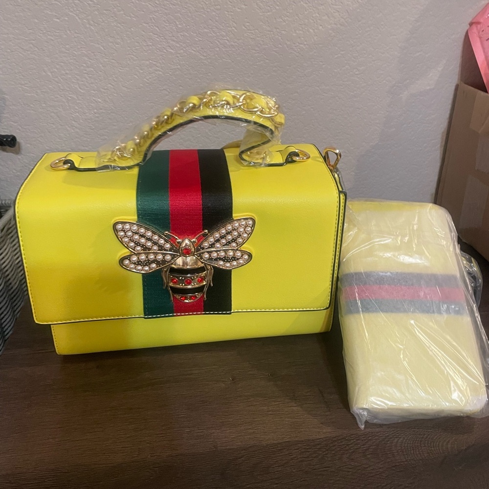 Yellow fashion bag